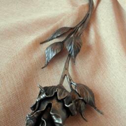 Forged Metal Rose Natural Iron Color Wrought Rose Gift Flower Handcrafted Steel Rosa ?????? Ardaigh Surgens Roos ???????? ???? ?????????????? ?????? ???????? - thumbnail 3