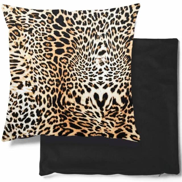 Tropical Velvet Cushion Cover - Cheetah Print Velour Animal Print, Exotic, Premium Quality Square 46cm X - image 1