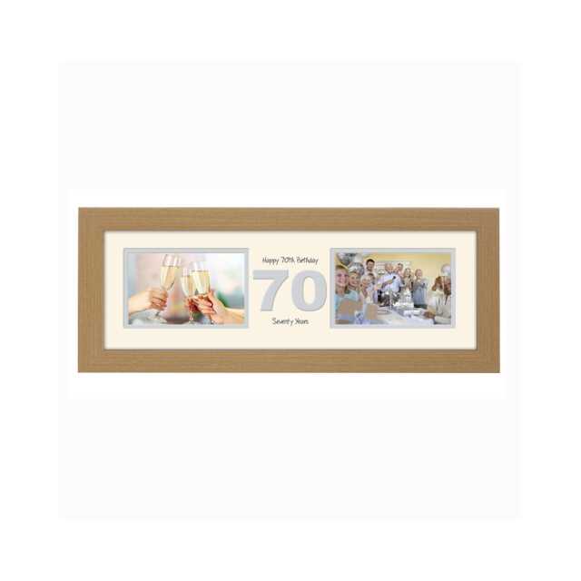 "70Th Photo Frame Word Birthday Special Gift Two Box 6""x4" - image 1