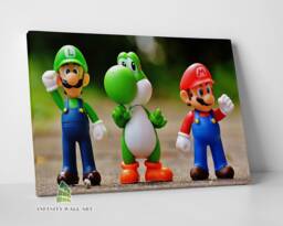 Super Mario & Luigi Bros Yoshi Canvas Art Wall Children Kids Gaming Print Picture Home Decor -C744 - thumbnail 1