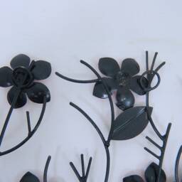 Metal Flower Tree Wall Art Ornament - Cherry/Apple Blossom Metallic - thumbnail 4
