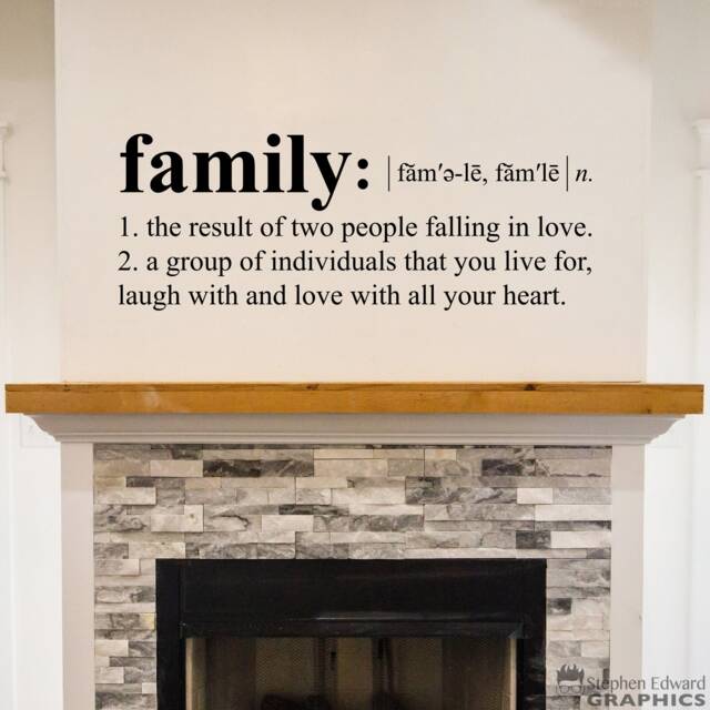 Family Definition Wall Decal Vinyl Lettering Art - image 1