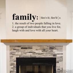 Family Definition Wall Decal Vinyl Lettering Art - thumbnail 1