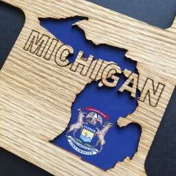 Michigan State Picture Frame - 11x14 Collage Hold 8 Photos Travel Frame, Decor, Gift, Vacation Pictures - thumbnail 2