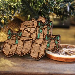 Giants Causeway Wooden Christmas Ornament Stones Coast Bauble Finn Mccool Cute Northern Norn Ireland Slang Present Laser Wood Burned - thumbnail 2