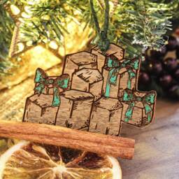 Giants Causeway Wooden Christmas Ornament Stones Coast Bauble Finn Mccool Cute Northern Norn Ireland Slang Present Laser Wood Burned - thumbnail 3