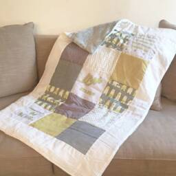 Baby Crib Blanket. Photo Quilt. Personalized Shower Gift For Idea. Newborn Brith - thumbnail 3