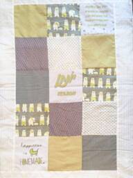 Baby Crib Blanket. Photo Quilt. Personalized Shower Gift For Idea. Newborn Brith - thumbnail 1