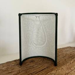 Soane Coral Green - Handmade, Candle Clip Half Shield Lampshade For Wall Lights - thumbnail 3