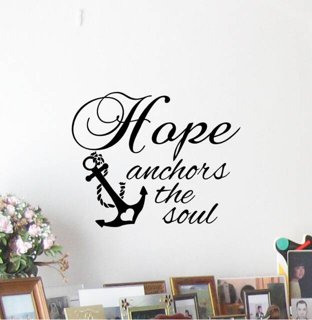 Hope Anchors The Soul Vinyl Wall Decal Religious Home Decor - image 1