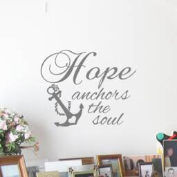 Hope Anchors The Soul Vinyl Wall Decal Religious Home Decor - thumbnail 3