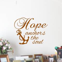 Hope Anchors The Soul Vinyl Wall Decal Religious Home Decor - thumbnail 2