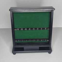 Handcrafted Ebonised Solid Wood Pen Display Case/Cabinet With Slide-Up Clear Acrylic Glass Front, Holds 8 Pens - Pens Not Included - thumbnail 3