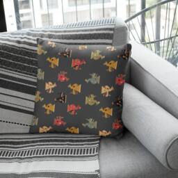 Paracas Birds Pillow Gray South American Weaving Design - thumbnail 4