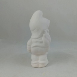 Ready To Paint Ceramic Small Gnome With Wheelbarrow - 5 Inches, Lawn Or Garden Gnome, Outdoor Indoor - thumbnail 4