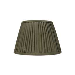 Pleated Linen Lampshade in Green - thumbnail 1