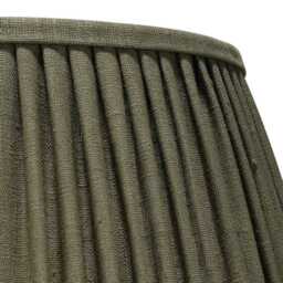 Pleated Linen Lampshade in Green - thumbnail 3