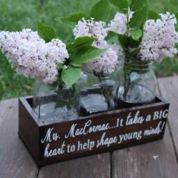 Planter Box Succulent Rustic Flower Pot Window Wooden Teacher Gifts Appreciation Gift For Her Mom - thumbnail 2