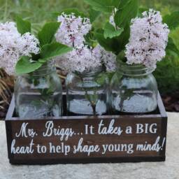 Planter Box Succulent Rustic Flower Pot Window Wooden Teacher Gifts Appreciation Gift For Her Mom - thumbnail 3
