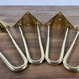 "6"" Brass Hairpin Table Legs - Height 4"" To 10" - thumbnail 3