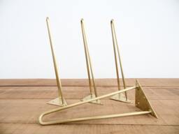 "6"" Brass Hairpin Table Legs - Height 4"" To 10"