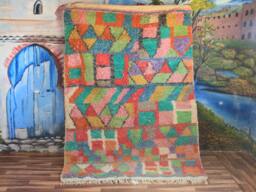 Colorful Moroccan Rug, Custom Fabulous Boujad Abstract Multicolored Carpet, Handmade Bohemian Rug - thumbnail 1
