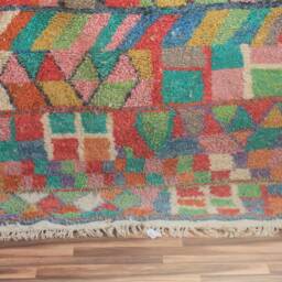Colorful Moroccan Rug, Custom Fabulous Boujad Abstract Multicolored Carpet, Handmade Bohemian Rug - thumbnail 2