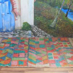 Colorful Moroccan Rug, Custom Fabulous Boujad Abstract Multicolored Carpet, Handmade Bohemian Rug - thumbnail 4