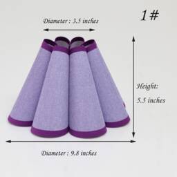 Handmade Scallop Pleated Lampshade Fabric & Acrylic, Custom Colors - thumbnail 3