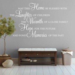 May This Home Be Blessed Large Vinyl Wall Stickers Art Quote Mural Decal Decoration - thumbnail 3