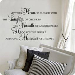 May This Home Be Blessed Large Vinyl Wall Stickers Art Quote Mural Decal Decoration - thumbnail 1