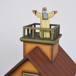 "Whimsical Noah's Ark Clock ""Ships Tower Clock" - thumbnail 2