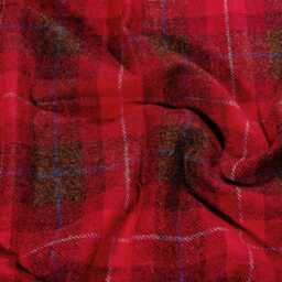 Harris Tweed Winterberry Tartan - Luxury Pure Wool Lap Blanket 75x100cm/30x39 - thumbnail 2