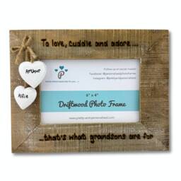 To Love Cuddle & Adore - Personalised Driftwood Style Photo Frame 6x4 - thumbnail 3