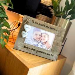 To Love Cuddle & Adore - Personalised Driftwood Style Photo Frame 6x4 - thumbnail 2