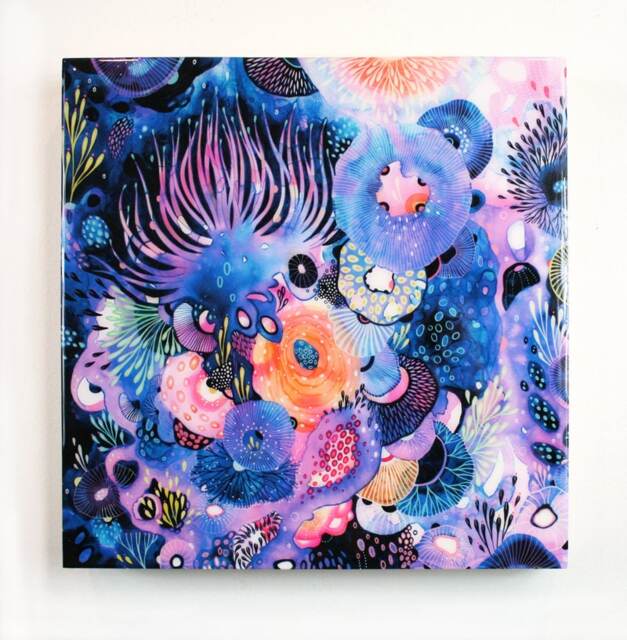 Reach - Resin-Coated Art Print On Wood Panel 12x12 - image 1