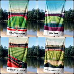 Football Fans Club Team Stadiums Novelty Soft Highly Absorbent Beach Bath Sheet Towel Decoration Family Pet His Her House Warming Gift - thumbnail 2