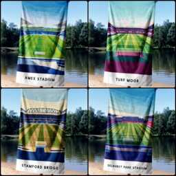 Football Fans Club Team Stadiums Novelty Soft Highly Absorbent Beach Bath Sheet Towel Decoration Family Pet His Her House Warming Gift - thumbnail 3