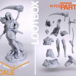 Thanatos - Hades 3D Printed Figure 110 Scale - thumbnail 2