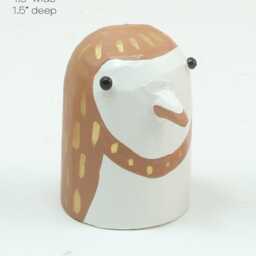 Peaceful Scene - Dove On Green Tree Figurine Wood Barn Owl Mama & Baby Rabbits Centerpiece Peace Earth Holiday Decoration - thumbnail 3