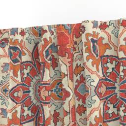 Orange Red Kilim Curtain Panel - Large Scale Persian Inspired Turkish Custom Fontana Melon By Lori_Craffey_Design - thumbnail 3