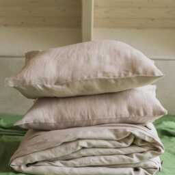 Natural Cream Linen Bedding Set. Duvet Cover Set King. Linen in Oatmeal - thumbnail 2