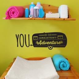 Greatest Adventure Quote - Travel Trailer Vinyl Wall Decal - thumbnail 3
