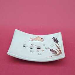 Soap Dish, Drainer, Leaping Hare Design, Handmade Stoneware, Pottery, Ceramic - thumbnail 2