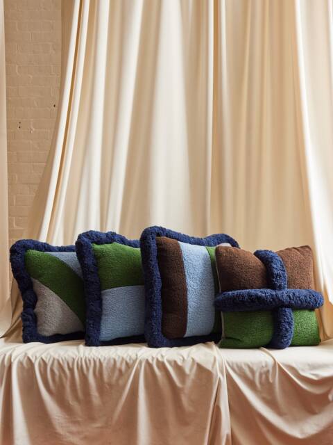 Nick Cave Boucle Pillows With Samuel & Sons Jumbo Fringe - image 1