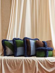 Nick Cave Boucle Pillows With Samuel & Sons Jumbo Fringe - thumbnail 1