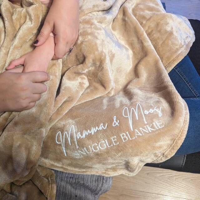 Personalised Blanket - Couple Gift Family Date Night Idea Snuggle Movie Cozy in Custom Name - image 1