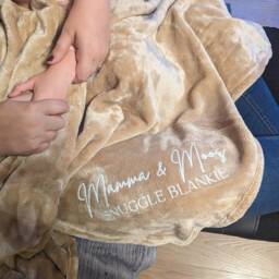Personalised Blanket - Couple Gift Family Date Night Idea Snuggle Movie Cozy in Custom Name - thumbnail 1