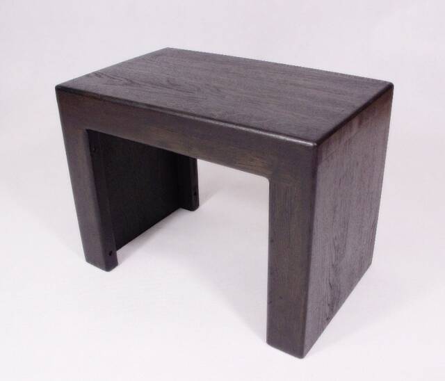 Stool Footstool Stool Solid Oak Black Stand Yoga Bench Column - image 1