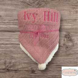 Personalised Embroidered Cable Knit Baby Blanket, Sherpa Back - thumbnail 1
